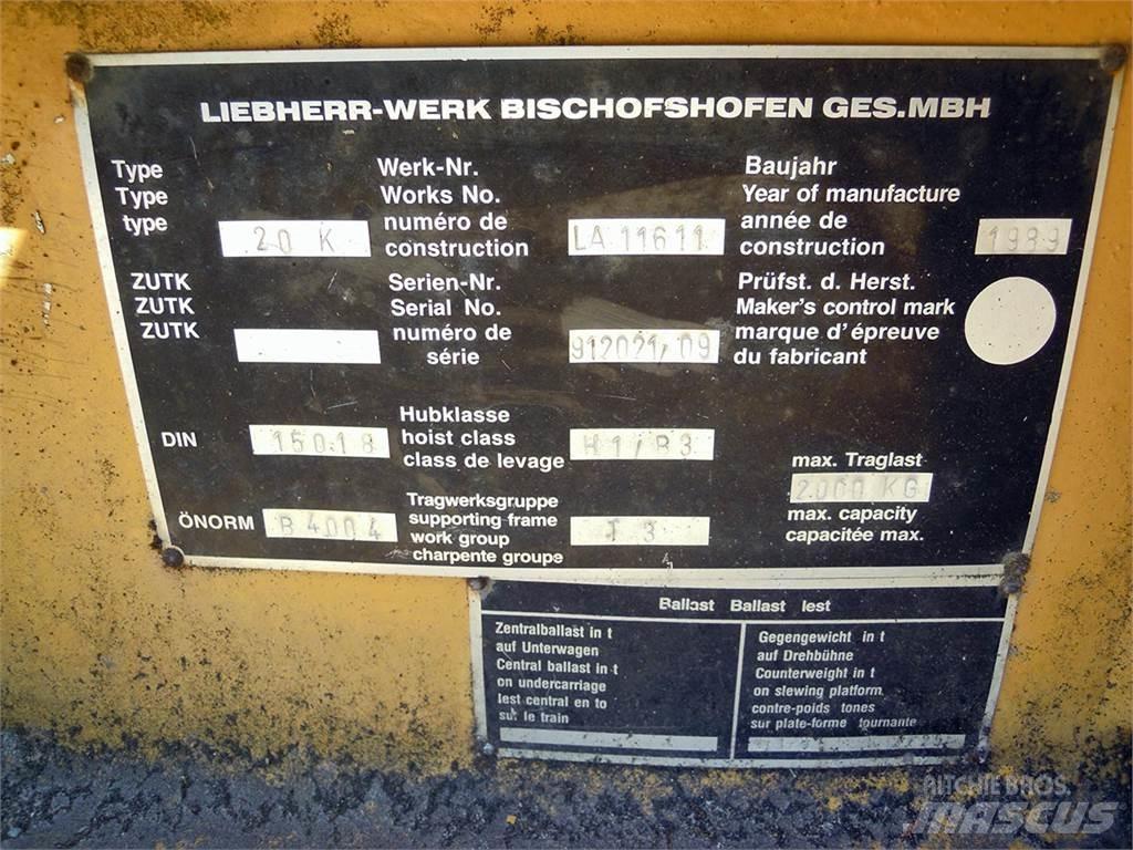 Liebherr 20K 타워 크레인