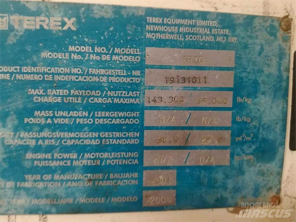 Terex TR70 건설현장 덤프트럭
