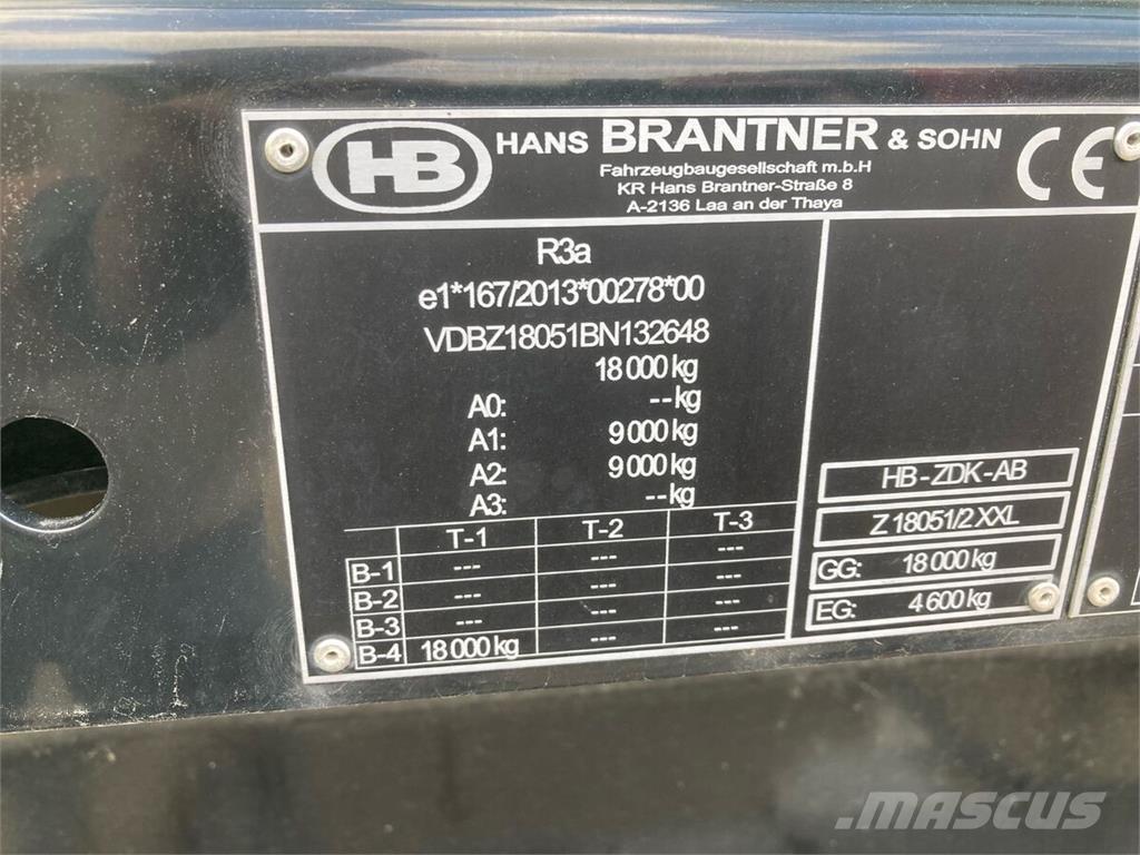 Brantner Z18051/2X 티퍼 트레일러