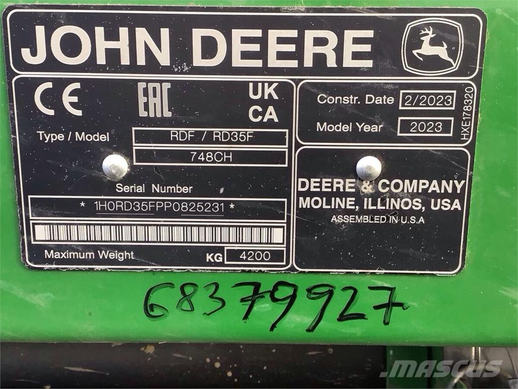 John Deere S 780 콤바인 수확기