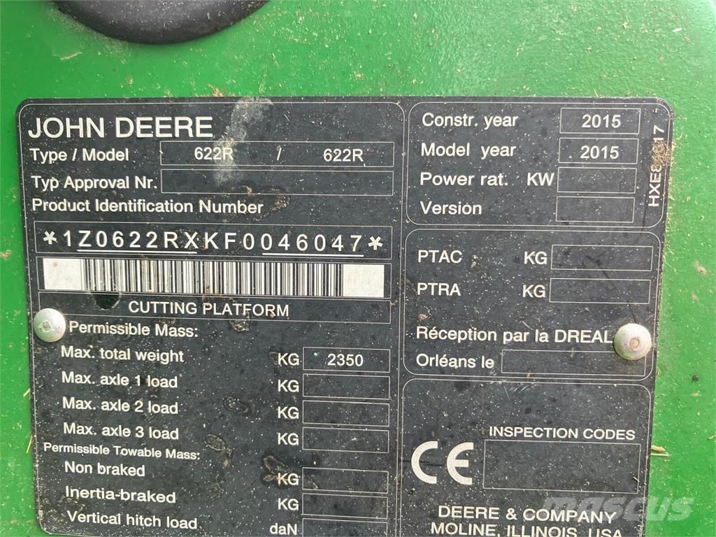 John Deere W660 HM 콤바인 수확기