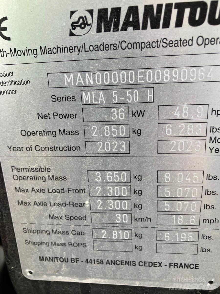 Manitou MLA 5-50 프론트 로더 및 굴착기