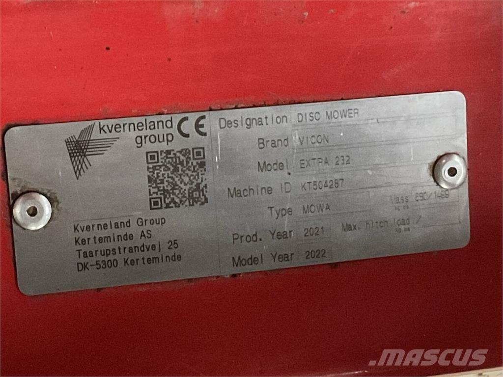 Vicon Extra 232 제초기