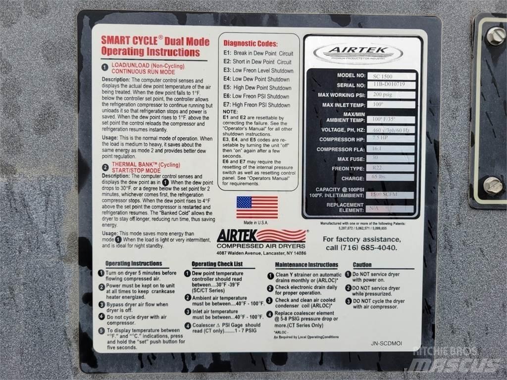  AIRTEK SC 1500 압축 공기 건조기