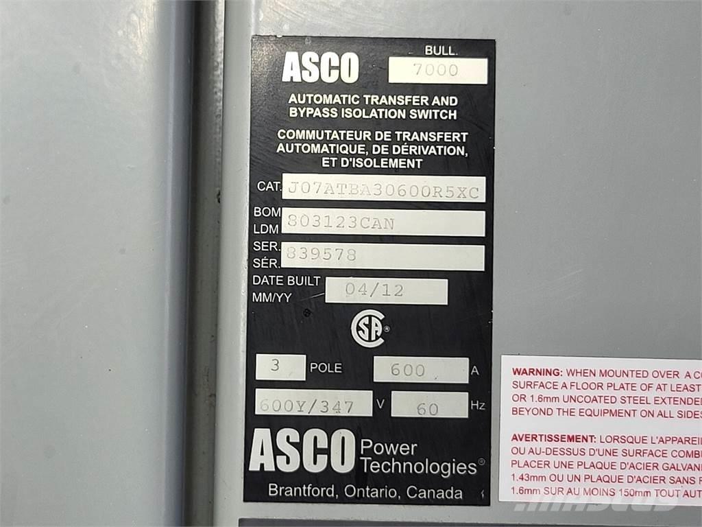 Asco J07ATBA30600R5XC 건설 장비 - 기타