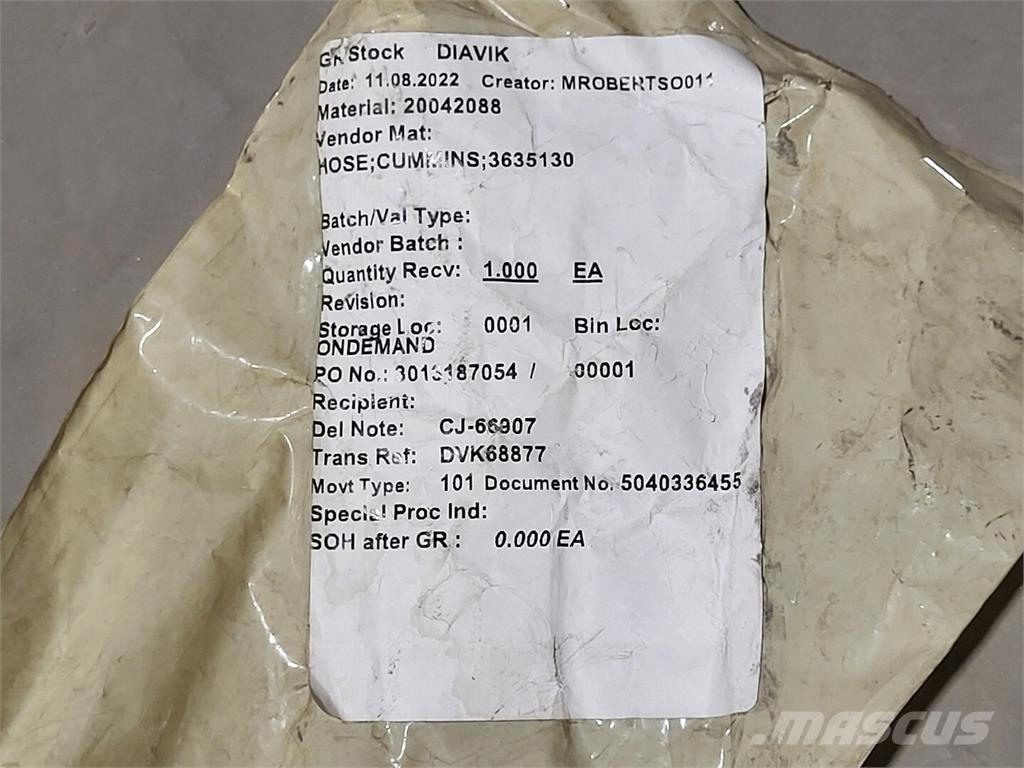 Cummins 3635130 기타 부품  