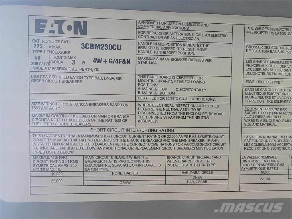 Eaton 3CBM230CU 건설 장비 - 기타