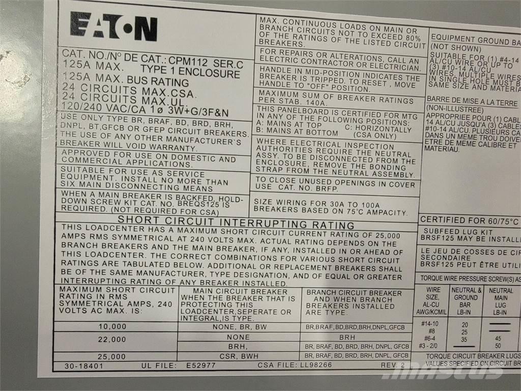 Eaton PM112 건설 장비 - 기타