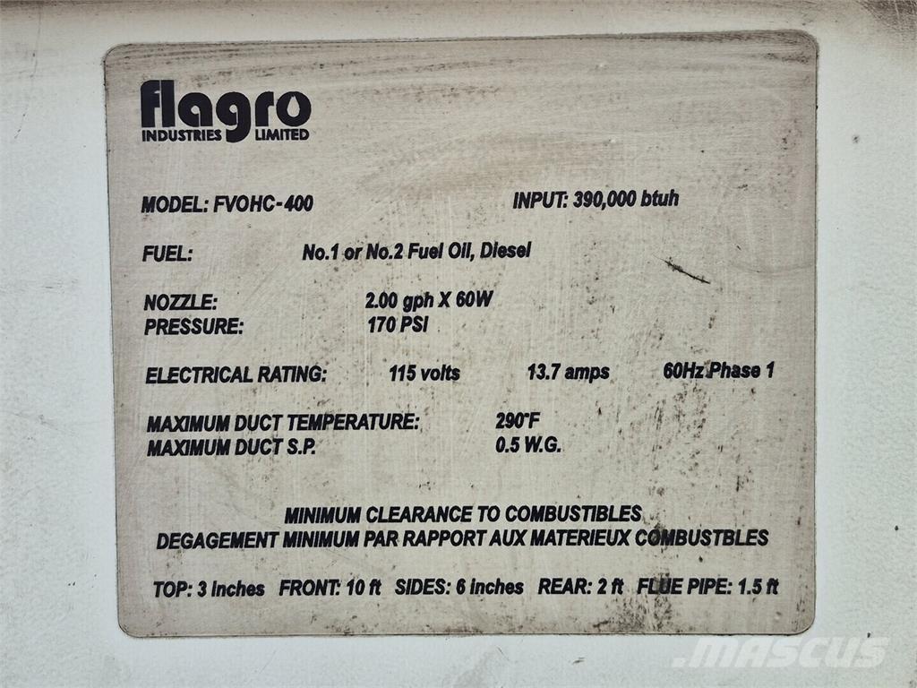 Flagro FVOHC-400 가열 및 해동 장비