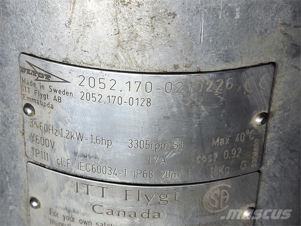 Flygt 2052.170-0128 폐기물 펌프