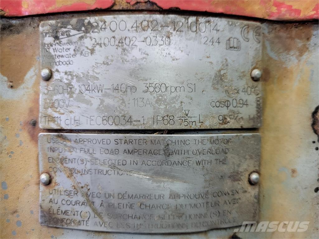 Flygt 2400.402 폐기물 펌프