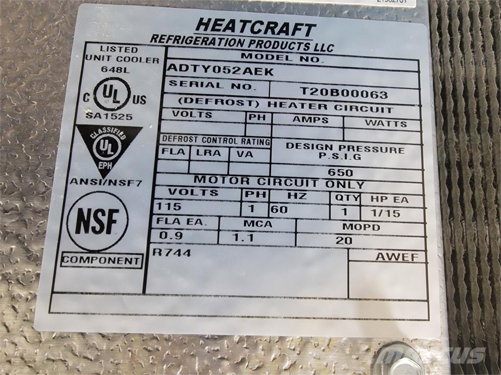  HEATCRAFT ADTY052AEK 가열 및 해동 장비