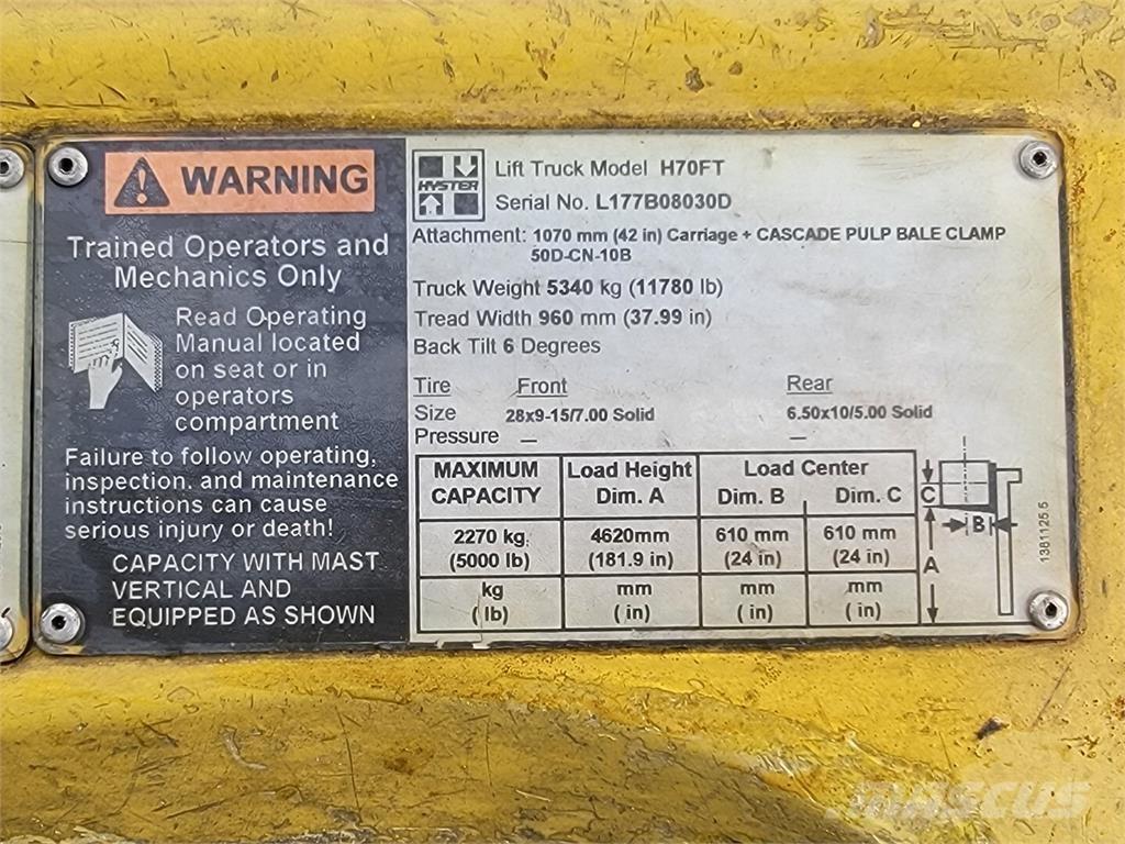 Hyster H70FT 건설 장비 - 기타