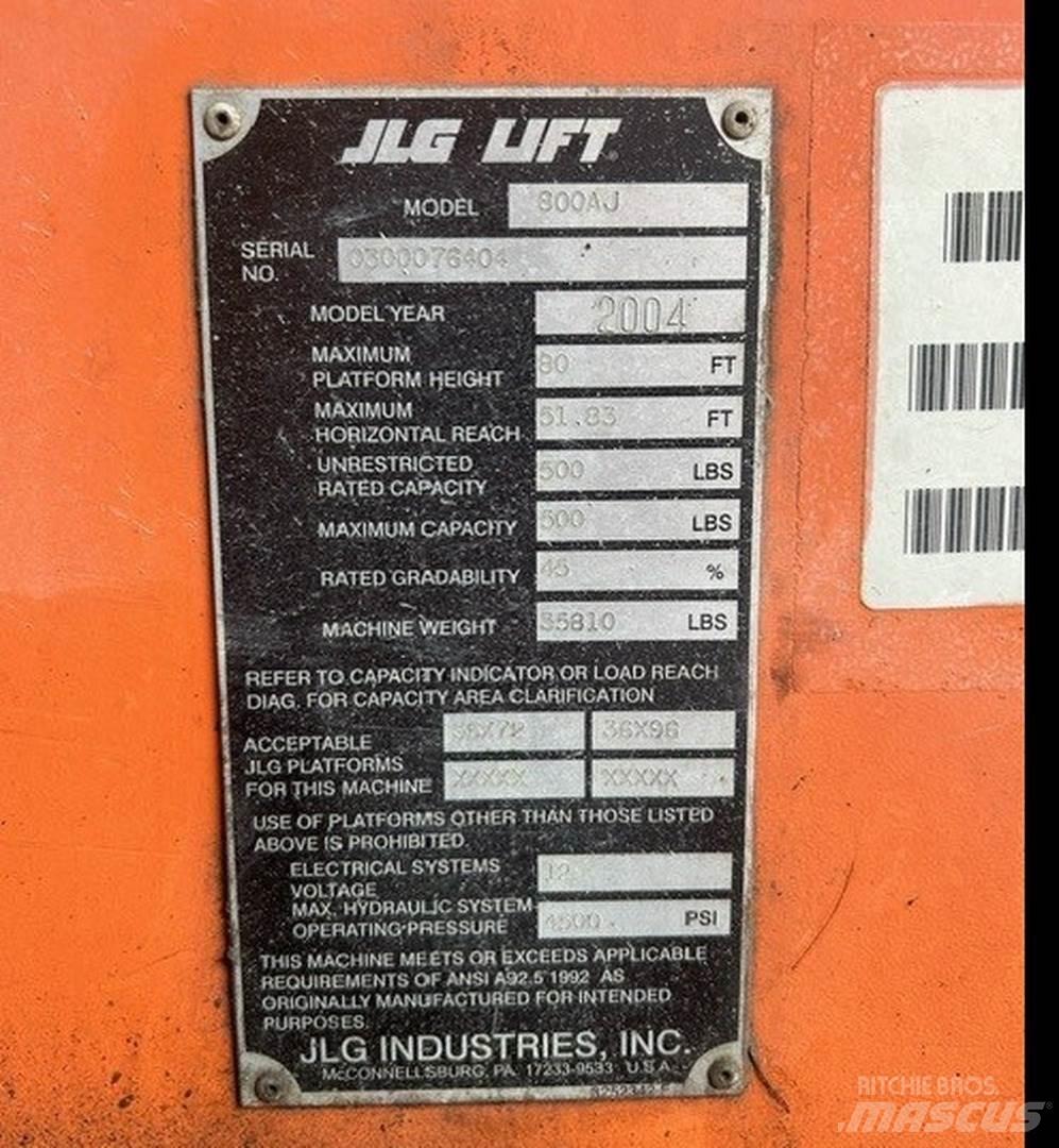 JLG 800AJ 관절형 전동이동 리프트