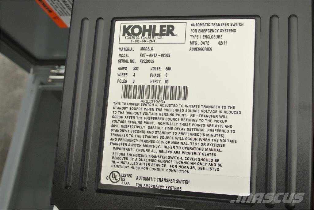 Kohler KCT-ANTA-2030S 건설 장비 - 기타