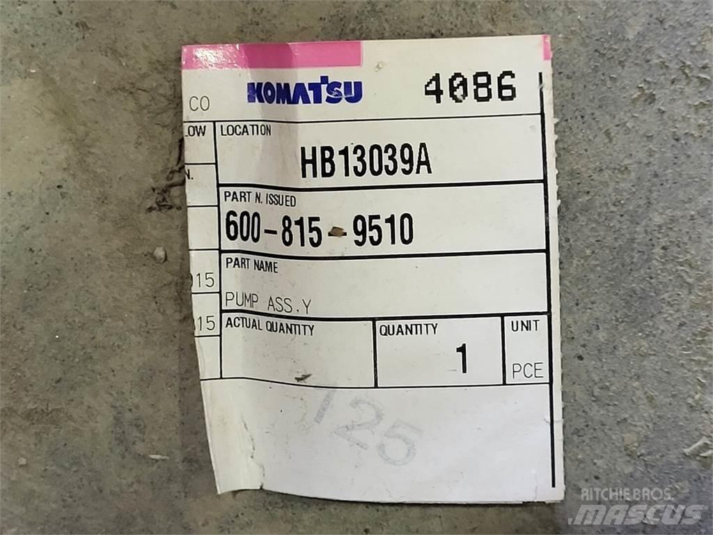 Komatsu 600-815-9510 폐기물 펌프