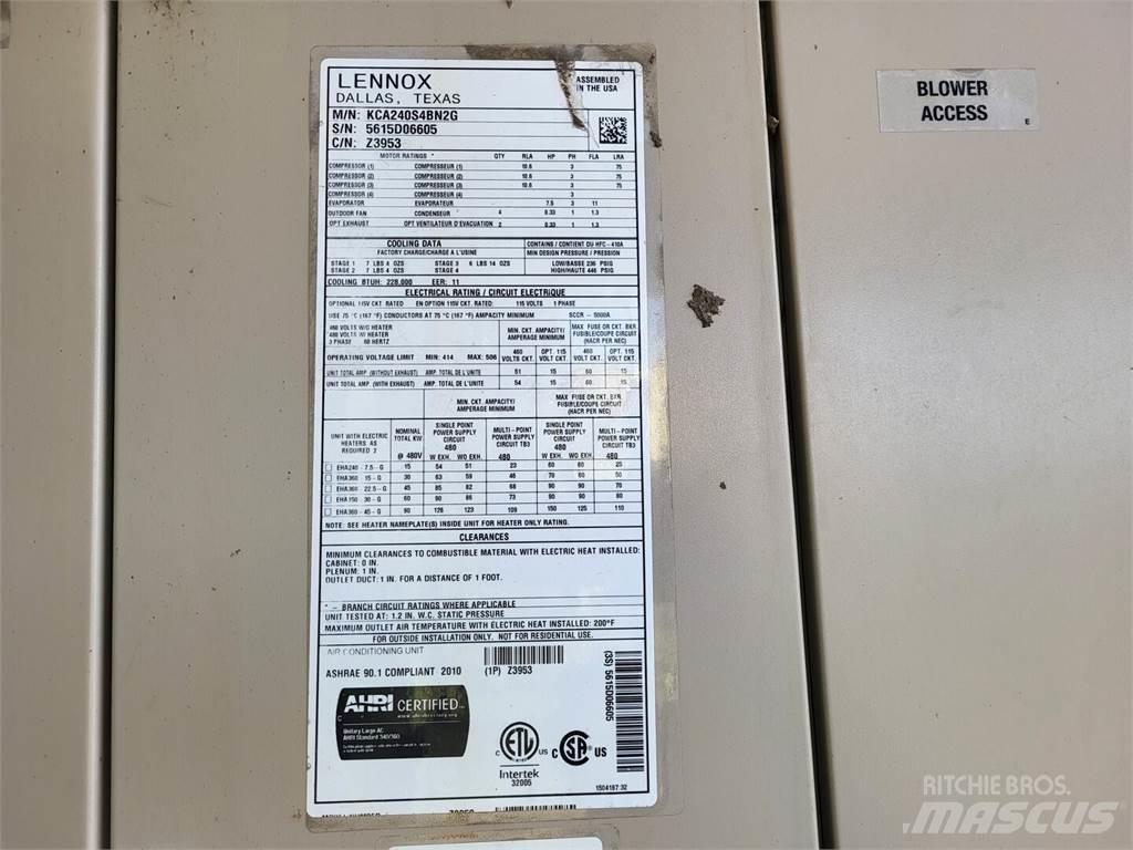  LENNOX KCA240S4BN2G 가열 및 해동 장비