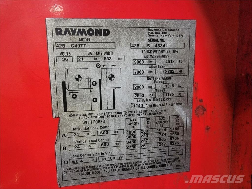 Raymond 425-C40TT 건설 장비 - 기타