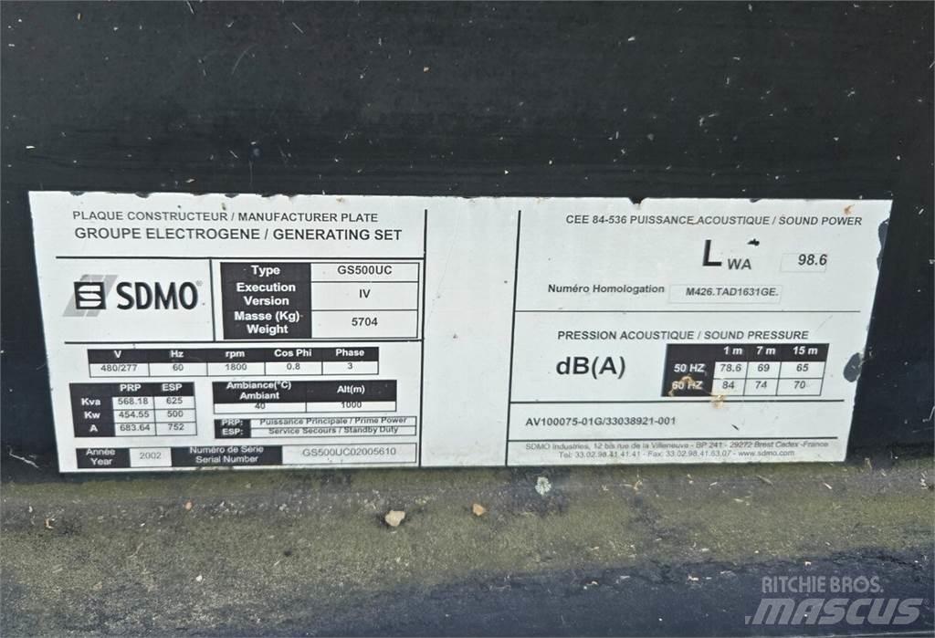 Sdmo GS500UC 디젤 발전기