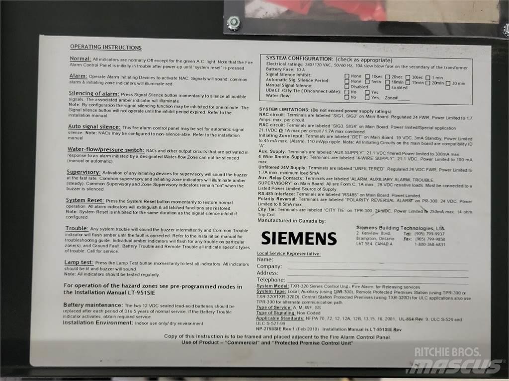 Siemens TXR-320 건설 장비 - 기타