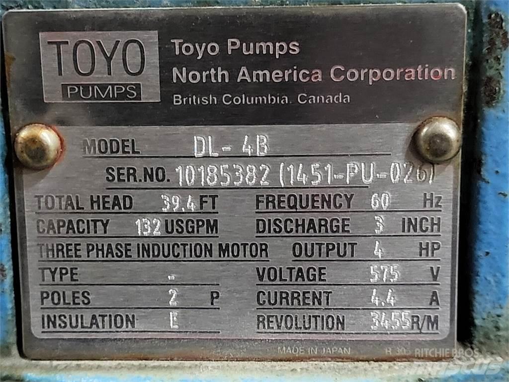 Toyo PUMPS DL-4B 폐기물 펌프