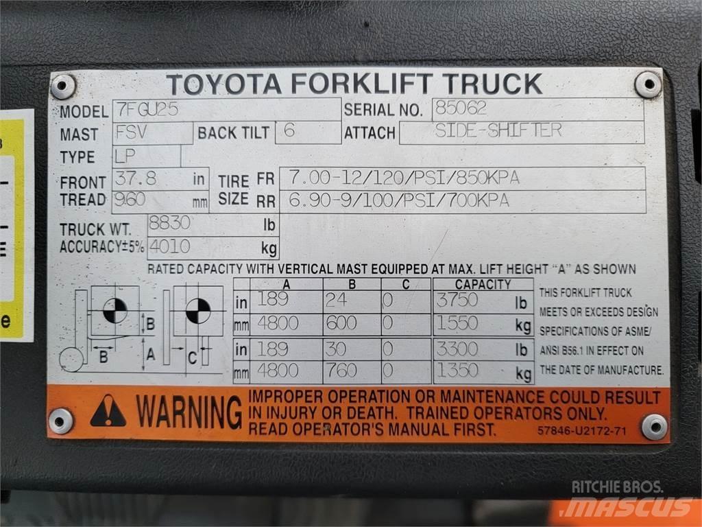 Toyota 7FGU25 건설 장비 - 기타
