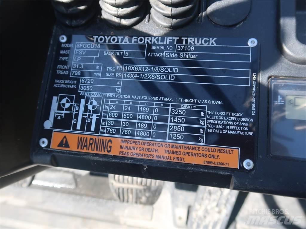 Toyota 8FGCU18 건설 장비 - 기타