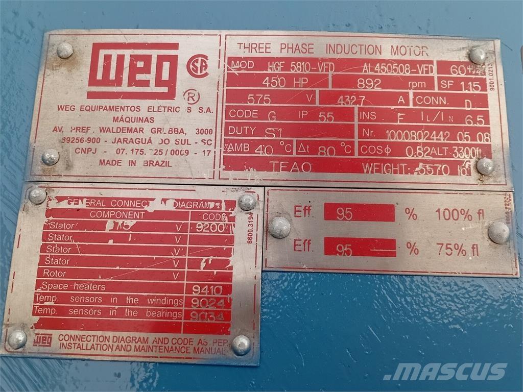  WEG HGF 5810-VFD 공업용 엔진
