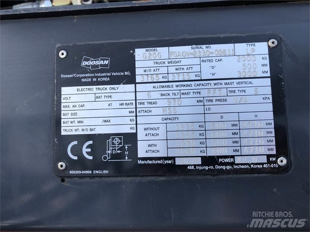 Doosan G20GX 그 외 지게차
