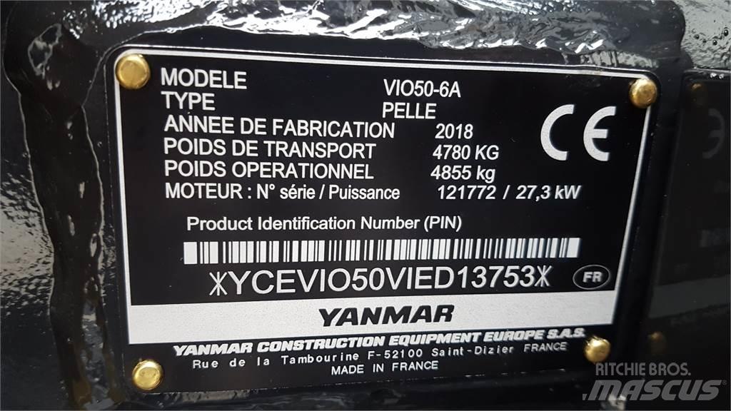 Yanmar ViO50-6 소형 굴삭기 7톤 미만