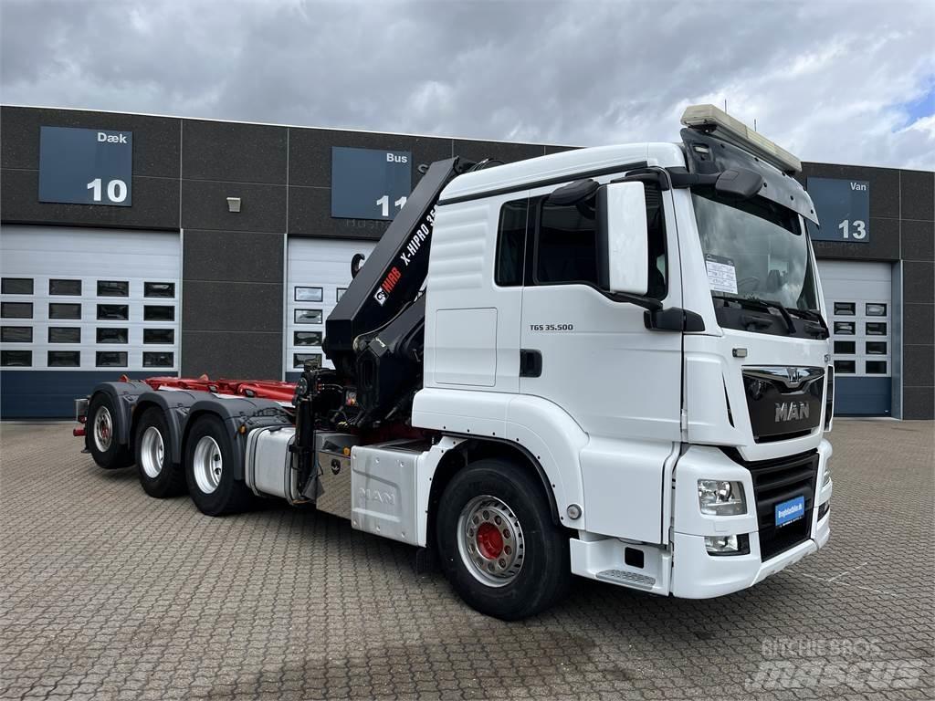 MAN TGS 35.500 8x4 케이블 리프트 탈착식 트럭