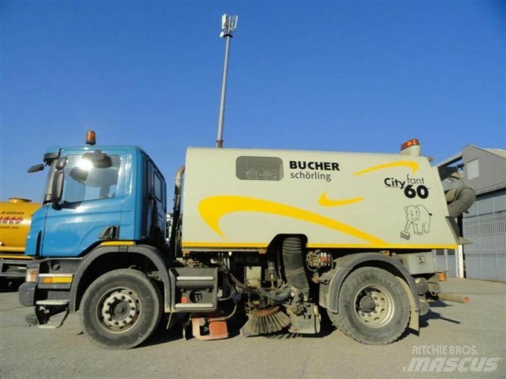 Scania P 230 Bucher 청소 트럭