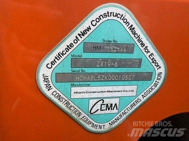Hitachi ZX 19-6CR 소형 굴삭기 7톤 미만