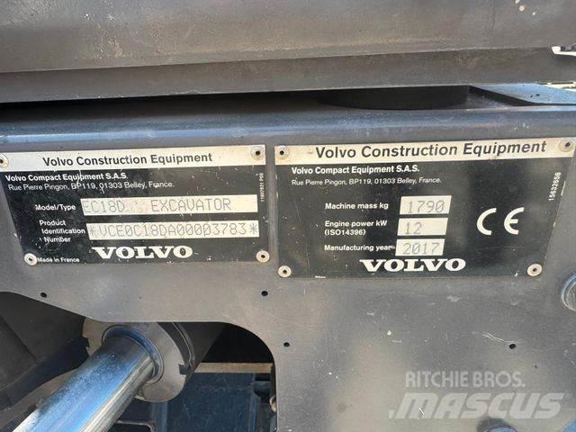 Volvo EC18D 소형 굴삭기 7톤 미만