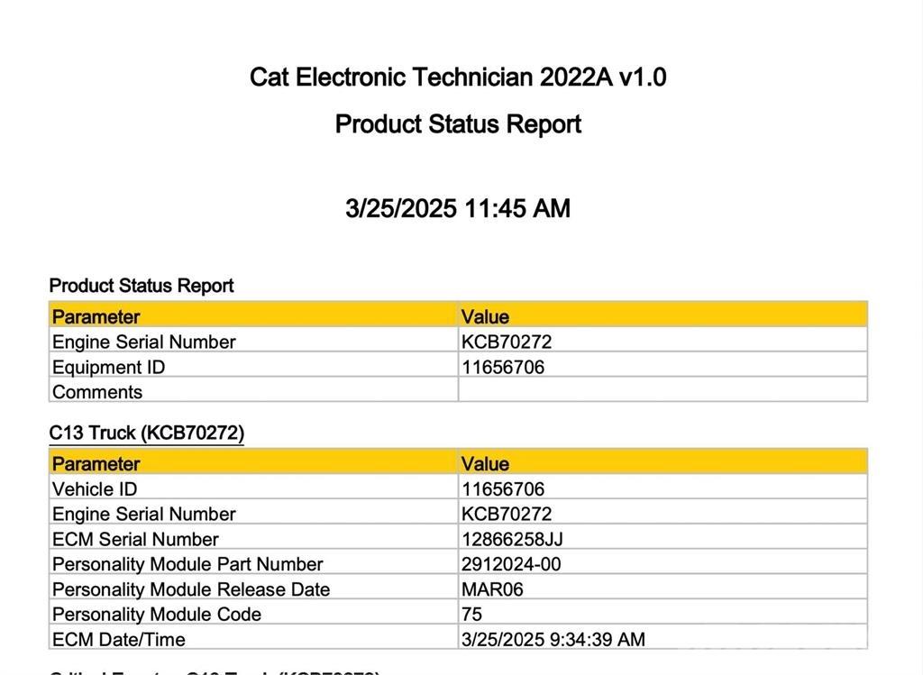 CAT C13 일렉트로닉스