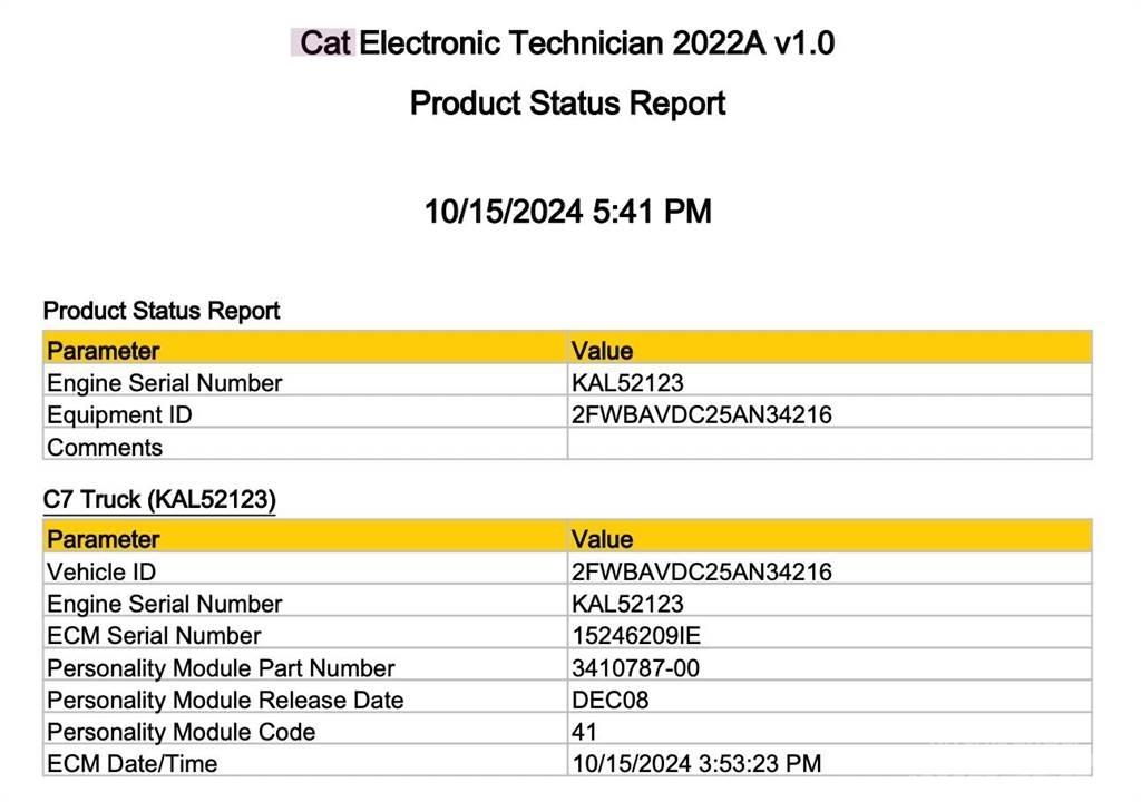 CAT C7 일렉트로닉스