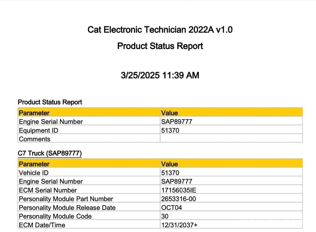 CAT C7 일렉트로닉스
