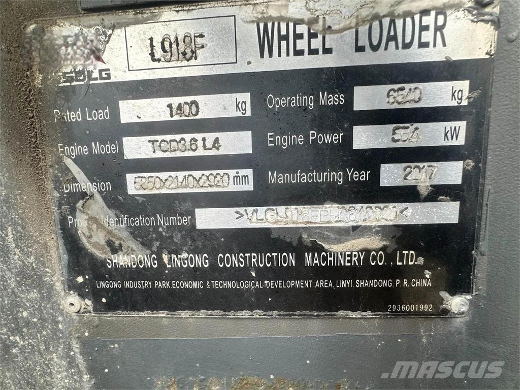SDLG L918F  휠로우더
