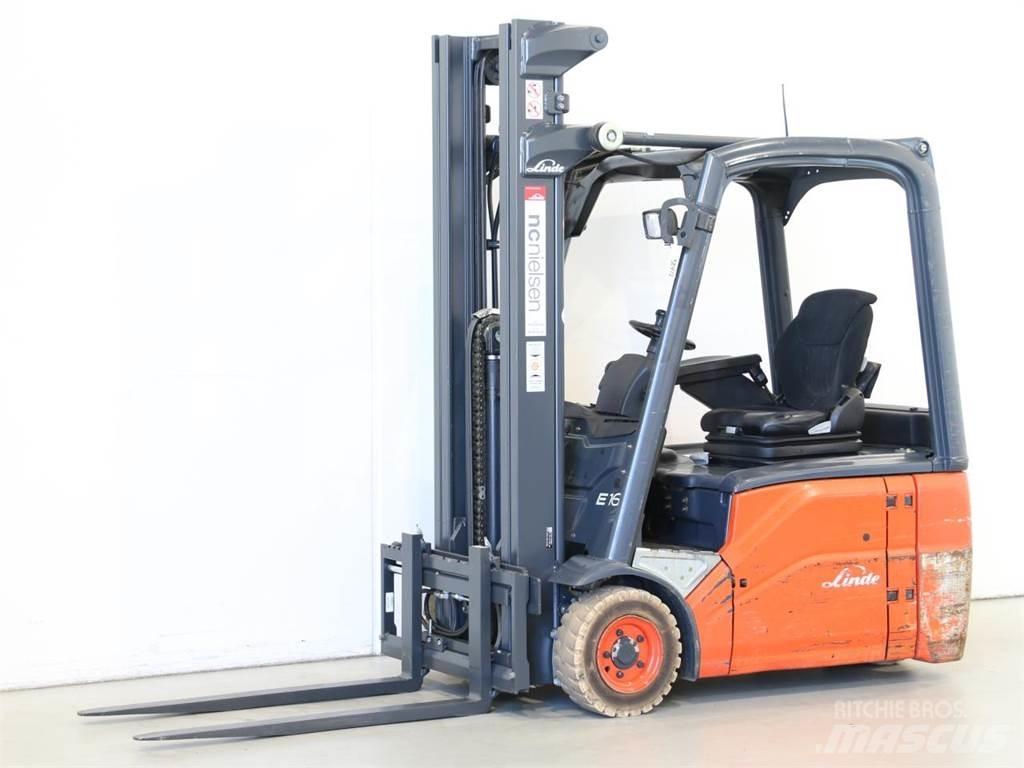 Linde E16/386-01 전동 지게차