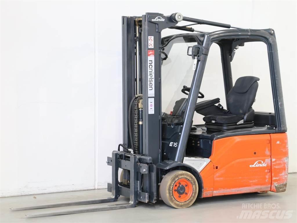 Linde E16/386-01 전동 지게차