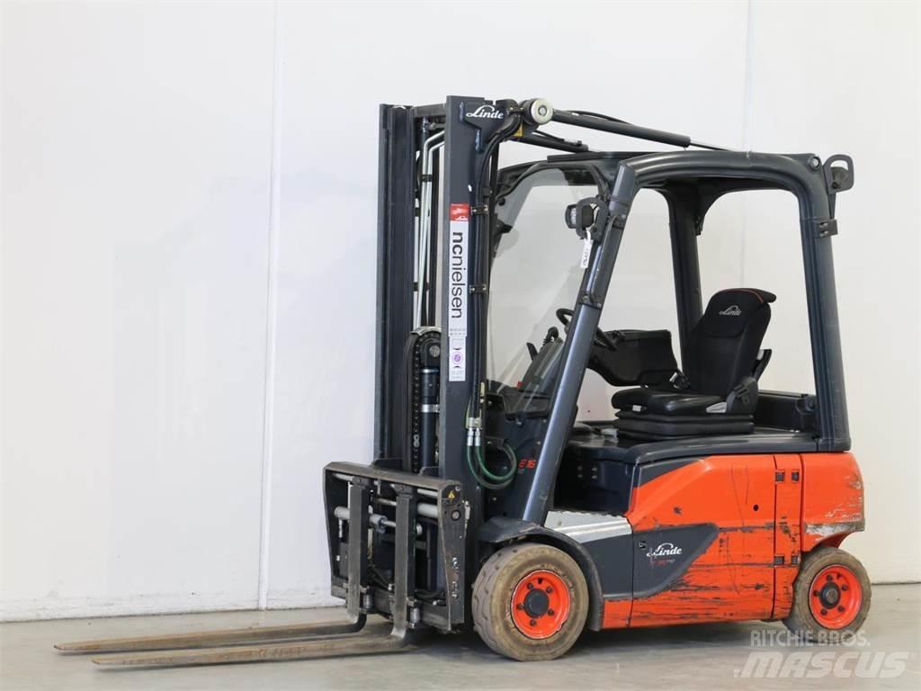 Linde E16P/386-02 전동 지게차