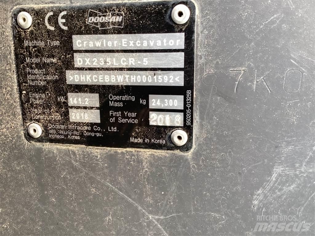 Doosan Dx235 LR 5 대형 굴삭기 29톤 이상