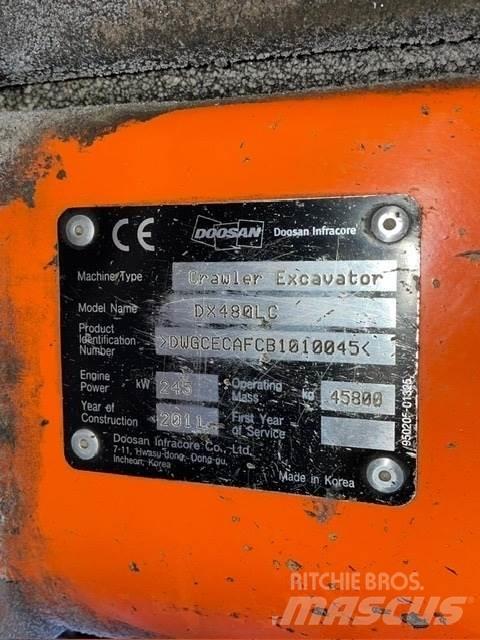 Doosan DX480LC 대형 굴삭기 29톤 이상