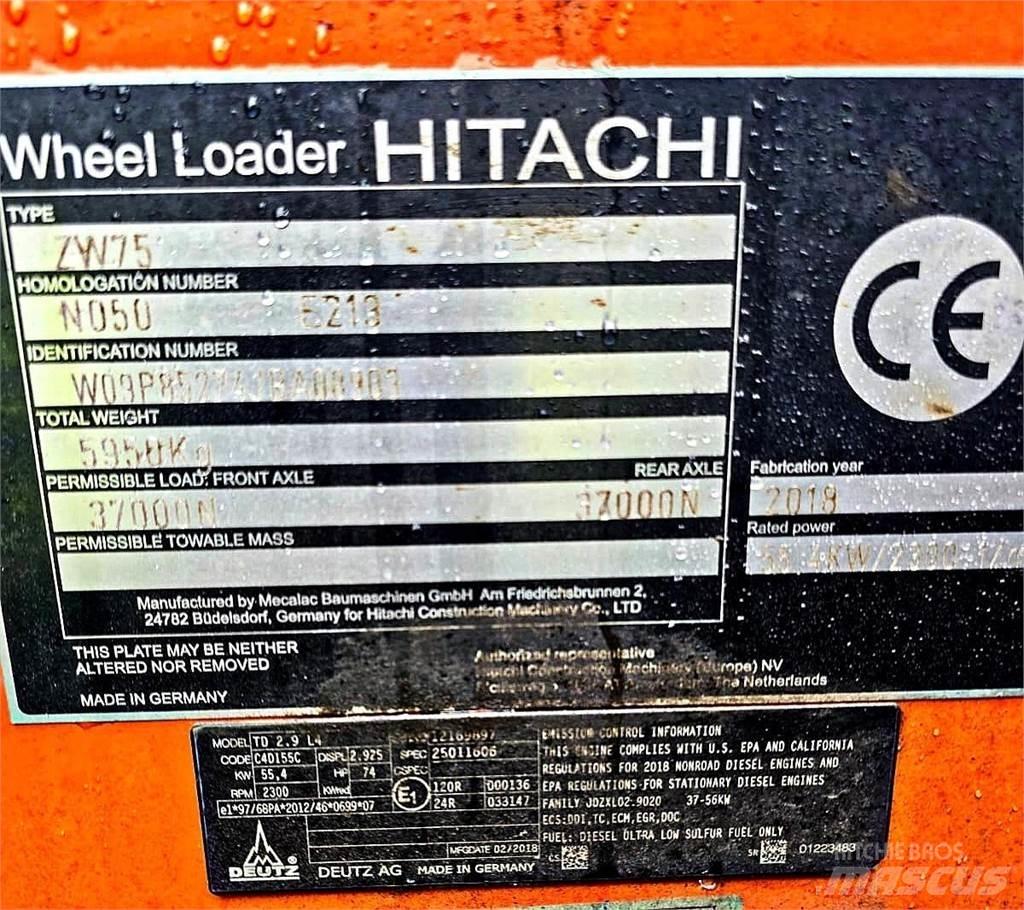 Hitachi ZW75 미니 로더