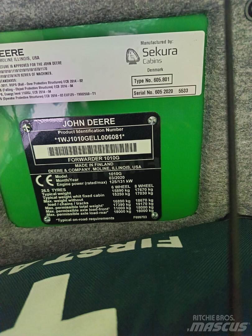 John Deere 1010G 원목 포워더