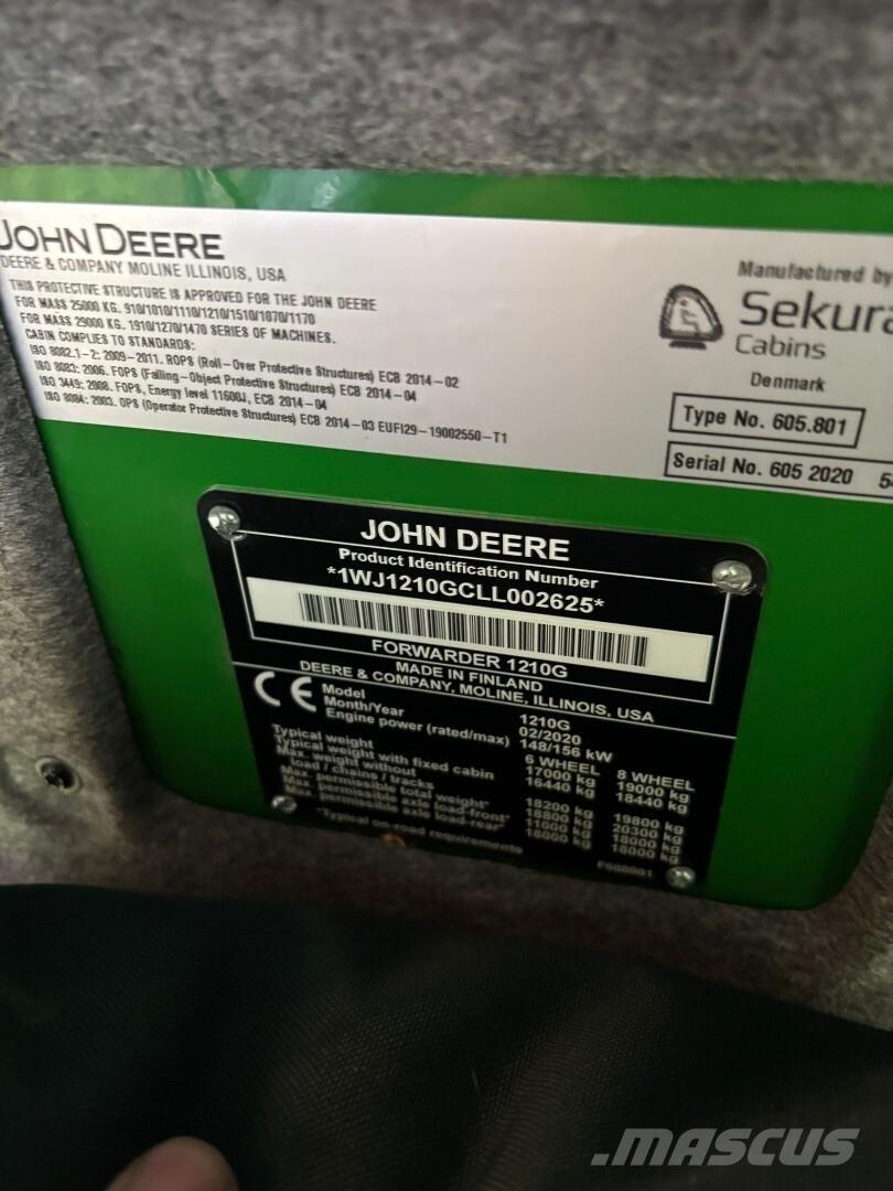 John Deere 1210G 원목 포워더