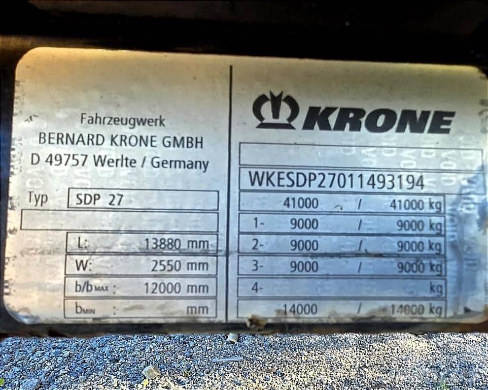 Krone SDP 27 커튼사이더 세미 트레일러