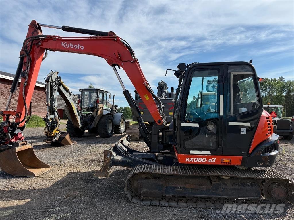 Kubota KX080-4 중형굴삭기 7톤-28톤
