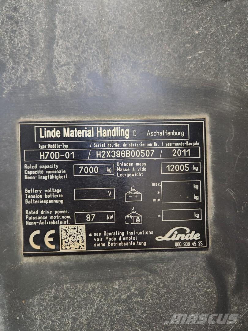 Linde H70D-01 디젤 지게차