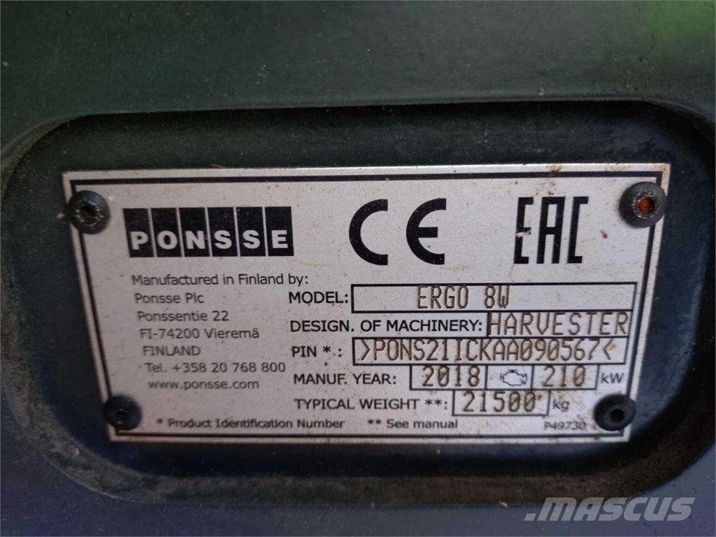 Ponsse Ergo 원목 하베스터